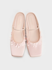 Satin Bow Square-Toe Mules