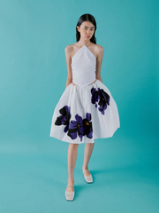 Mesh Bow Square-Toe Ballet Mules