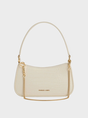 Elspeth Croc-Effect Chain-Link Shoulder Bag