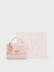 Cressida Quilted Top Handle Bag With Bag Charms