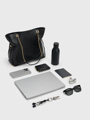 Arya Braided-Strap Double-Handle Tote Bag