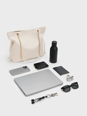 Arya Braided-Strap Double-Handle Tote Bag