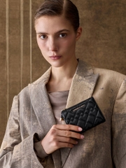 Duo Metallic Quilted Short Wallet