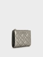 Duo Metallic Quilted Short Wallet