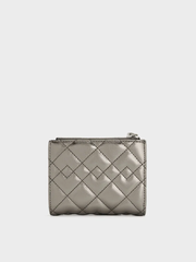 Duo Metallic Quilted Short Wallet
