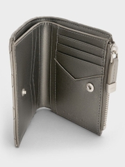 Duo Metallic Quilted Short Wallet