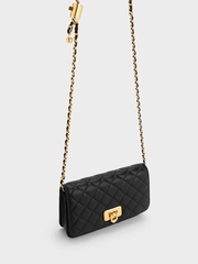 Cressida Quilted Push-Lock Clutch