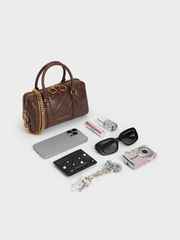 Philomena Panelled Chain-Handle Bowling Bag