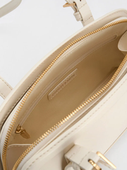 Enola Canvas Two-Tone Elongated-Handle Bag