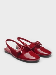 Knot-Bow Slingback Flats