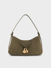 Mila Recycled Suede Shoulder Bag