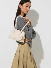 Enola Canvas Two-Tone Elongated-Handle Bag