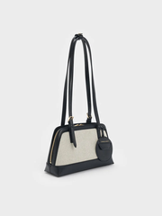 Enola Canvas Two-Tone Elongated-Handle Bag