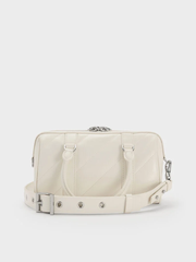 Philomena Panelled Chain-Handle Bowling Bag