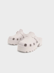 Mae Buckled Platform Mules