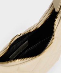 CNK Swing Padlock Quilted Crescent Bag