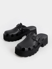 Mae Buckled Platform Mules