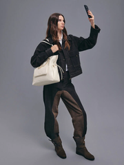 Duo Quilted Braided-Strap Drawstring Two-Way Backpack