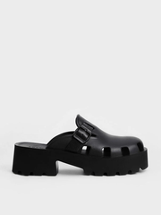 Mae Buckled Platform Mules