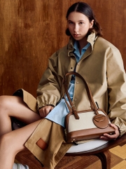 Enola Canvas Two-Tone Elongated-Handle Bag