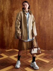 Enola Canvas Two-Tone Elongated-Handle Bag