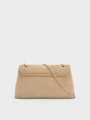 Lilibet Recycled Suede Chain-Strap Bag