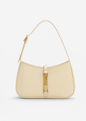 Cesia Croc-Effect Metallic-Accent Shoulder Bag