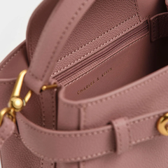 Aubrielle Metallic Buckle HandBag