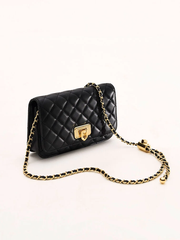 Cressida Quilted Push-Lock Clutch