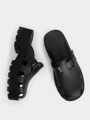 Mae Buckled Platform Mules