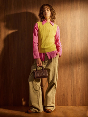 Philomena Panelled Chain-Handle Bowling Bag