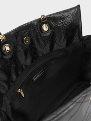 Duo Quilted Braided-Strap Drawstring Two-Way Backpack