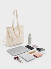 Duo Quilted Braided-Strap Drawstring Two-Way Backpack