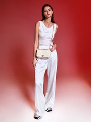 Arwen Diamond-Quilt Quilted Shoulder Bag