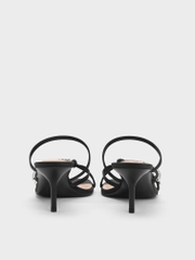 Gem-Embellished Strappy Heeled Sandals Long