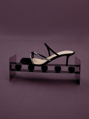 Gem-Embellished Strappy Heeled Sandals Long