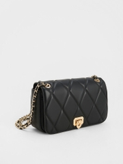 Arwen Diamond-Quilt Quilted Shoulder Bag