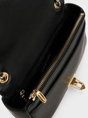 Arwen Diamond-Quilt Quilted Shoulder Bag