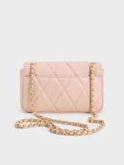 Arwen Diamond-Quilt Quilted Shoulder Bag