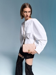 Arwen Diamond-Quilt Quilted Shoulder Bag