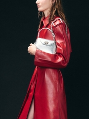 Arwen Croc-Effect Braided-Strap Top Handle Bag