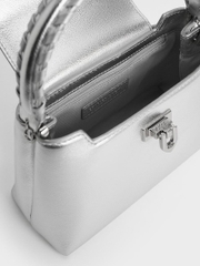 Arwen Croc-Effect Braided-Strap Top Handle Bag