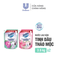 Sunlight Nước Lau Sàn Tinh Dầu Thảo Mộc - Túi 3.6 Kg