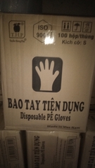 Hộp Bao tay xốp tiện dụng THP trong suốt an toàn vệ sinh thực phẩm -Hộp 100 cái