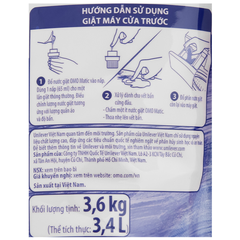 Nước Giặt OMO Matic Cửa Trước Ngăn Mùi Ẩm Mốc Hoa Anh Thảo Túi 3.6kg