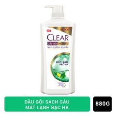 Clear Dầu Gội Mát Lạnh Bạc Hà Chai - 880G