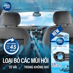 AMBI PUR Nước Hoa Xe Hơi Kẹp Cửa Gió Ô Tô Loại Bỏ & Ngăn 5 Mùi Hôi Hộp 2.2ml