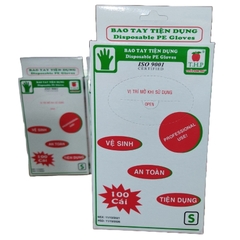 Hộp Bao tay xốp tiện dụng THP trong suốt an toàn vệ sinh thực phẩm -Hộp 100 cái