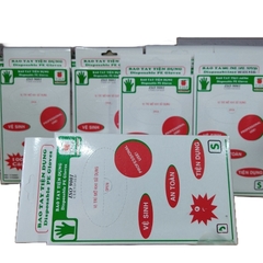 Hộp Bao tay xốp tiện dụng THP trong suốt an toàn vệ sinh thực phẩm -Hộp 100 cái