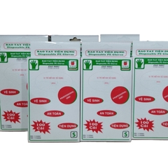 Hộp Bao tay xốp tiện dụng THP trong suốt an toàn vệ sinh thực phẩm -Hộp 100 cái